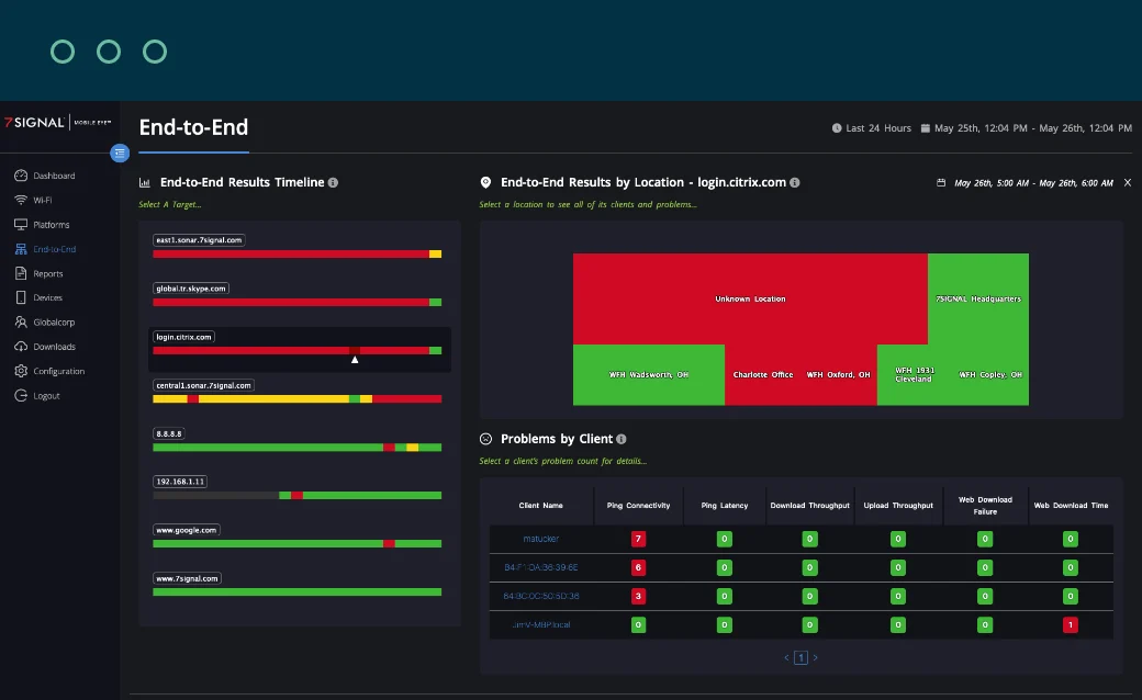 Mobile Eye screen example